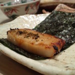 すし匠 - 平貝のいそべ焼き。