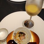 日本料理 時宜 - 温石と「一の膳」