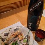 ままごとや - 白甘鯛の鱗焼き﻿ ・鰻の白焼き