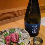 ままごとや - 山形牛イチボの炭火焼 ３種の薬味で