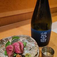 ままごとや - 山形牛イチボの炭火焼 ３種の薬味で