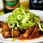 元氣餃子 弄堂 - 旨辛で、ネギいっぱいの純ハツ炒め