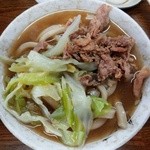 手打ちうどん 明見 - 肉うどん500円