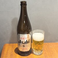 炭焼うな富士 名駅店 - 瓶ビール アサヒスーパードライ