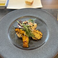 S kashiwa - メインの魚料理。野菜で魚が見えないがちゃんとある。