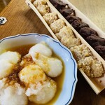 しげの屋 - 辛味餅（大根おろし）、胡桃餅、あんこ餅
