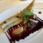 ナベノ-イズム - ⑤穴子天ぷら〜赤ワインソース〜　⭐️⭐️⭐️⭐️⭐️5点