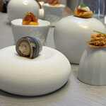 misola - 前菜(小肌、Baccalia、スマガツオ、micromargherita)