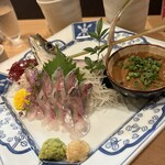 活き造りと明太なべ 小僧 - 
