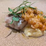 TOKi - お魚は〇〇鯛　コーンのフリットとコーンのムースと…