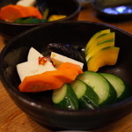 かぶと - 有機野菜のお新香盛り 2014.9.2x