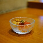 鮨 井上 - ウニとイクラ