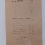 ミナリコーヒースタンド - メニュー