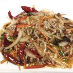 Stir-fried shredded pork Sichuan style