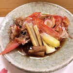 穴子料理と地酒 浅草 川井 - 銚子産 金目鯛かぶと煮