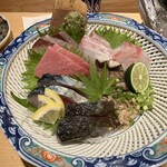 かき小屋 厚岸水産 豊田本店 - 刺し盛り3点盛り(LINE友達で5点盛り)