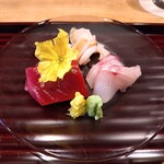 陽 - お造り（まぐろ、のどぐろ、真つぶ貝）