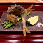 陽 - 赤石川の天然鮎  薄皮衣揚げ