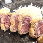 里山製麺 - 牛カツ定食