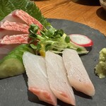 居酒家 でいりぐち - 白身の刺身　2種