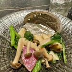 中国料理 燦宮 - 活蝦夷鮑と野菜の炒め