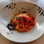 エンゲージメント - シシリアンルージュトマトとバジリコのスパゲッティ