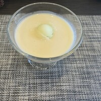 創作料理と京野菜のびすとろ キザノ - じゃがいもの冷製スープとメロンのシャーベット