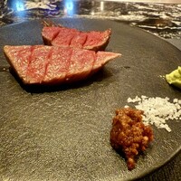 おちあいろうステーキハウス東京 - 太田牛サーロインとフィレ盛り合わせ