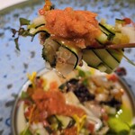 Restaurant KAITO - ガスパチョを上にのせて一緒にいただくと味変が楽しめ、更に美味しくいただけます。♪♬