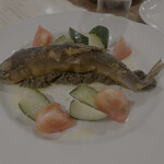 ナスシオバルウニコ - コースとは別に、大好きなウニコ鮎をいただく❤️