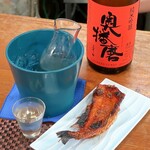 大八 - 奥播磨 純米吟醸 芳醇辛口赤ラベルとメヌケみりん干