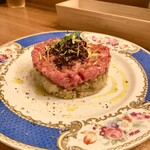 創作料理Ryota  - ●宮城県産黒毛和牛と焼き茄子　極上タルタルユッケ　ハーフ