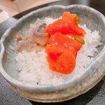 心一 - にしんの切込みと
      あおとうタラコご飯