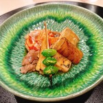 心一 - きんきと銀宝のハラスの煮付け
      新銀杏の焼き添え