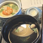 カフェ 閑居 - お吸い物と茶碗蒸し