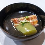 うを徳 - 2025.7 小川原湖産天然うなぎ白焼きと三浦産冬瓜のお椀