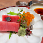 和食杜 侑 - ＜お造り＞ 鮪 石鰈（イシガレイ） いくら