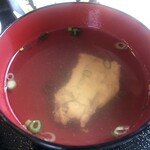 つのしま食堂 - 海鮮丼にバッチリ合うお吸い物(๑˃̵ᴗ˂̵)