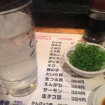 お通しとレモンサワー