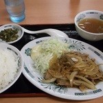 日高屋 - 豚生姜焼き定食650円