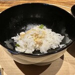 温石 - おかわりした甘長唐辛子と鱧ご飯