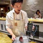 entre nous - 肉の両面から等しく火入れする大切さとか、芯部の温度への意識とか、たくさんの学びをありがとうございました！