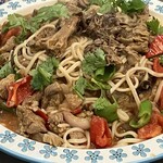 館山美食倶楽部 - (10)ラグメン（羊肉と砂漠のキノコのウイグル和え麺）