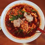 辛麺屋 桝元 - 料理写真:元祖辛麺(25辛)+なんこつ