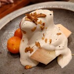 酒ト飯 ヤマダ - サクランボと桃の白和え