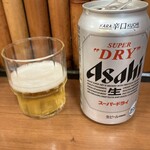 かのや 新宿東南口店 - 缶ビールアサヒスーパードライ