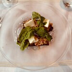 オルクドール・サロン TOKYO - 前菜のナスとサラミが美味しい