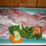 Syokujidokoro Oohasi - メイン皿（小ぶりの鯛とは言いますが）