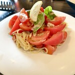 ピッツエリアバール　CACTUS　D'ORO - ・ツナとフルーツトマトの冷製生パスタ（乾麺に変更）