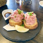 ピッツエリアバール　CACTUS　D'ORO - ・マグロネギトロブルスケッタ（2枚）